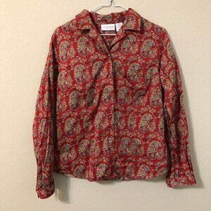 Liz Claiborne Shirt Floral Button Down Cottagecore